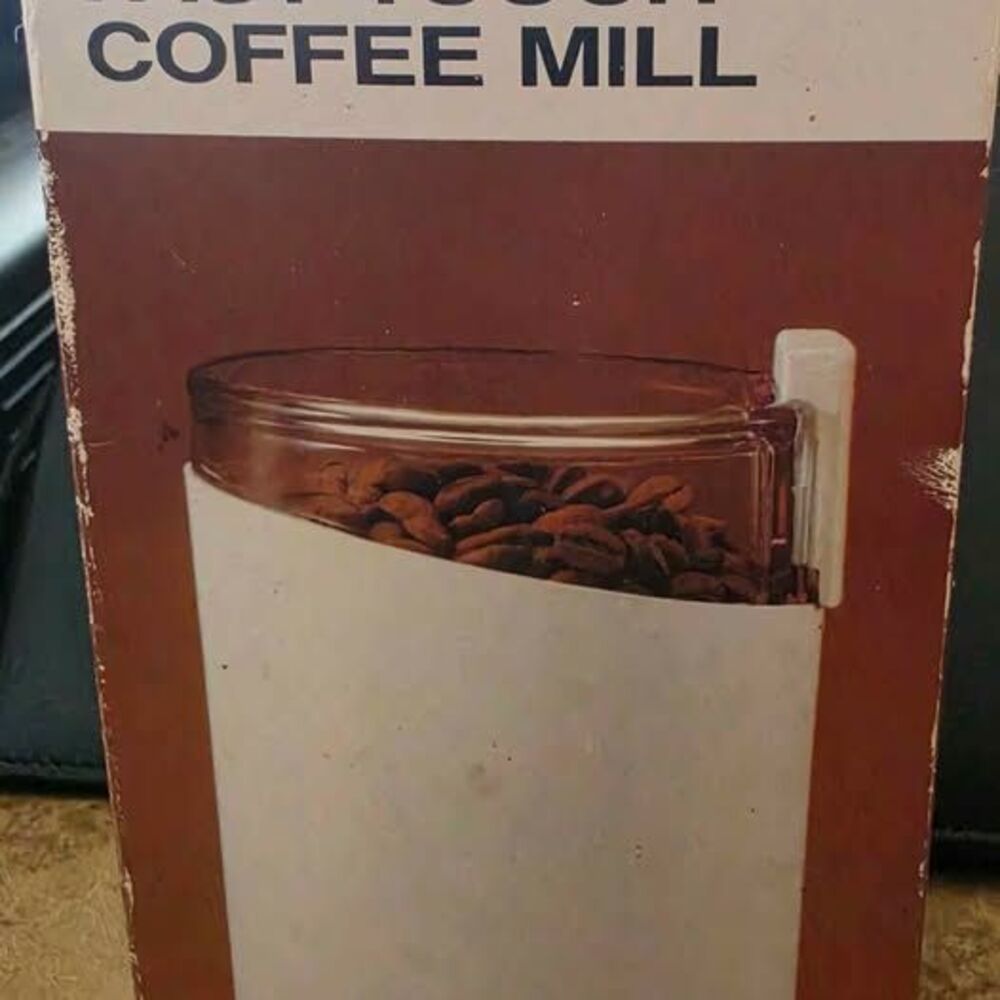 Vintage Krups Fast-Touch Coffee Mill Grinder 160W White Tested Working Box